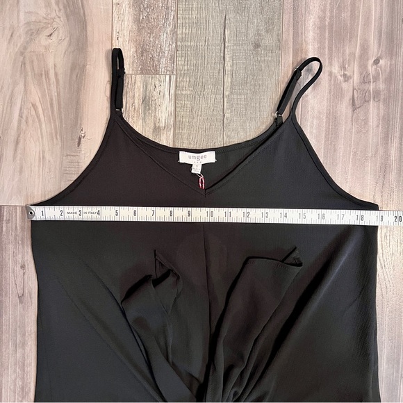 Umgee NWT Black Tie Front Tank Top Blouse Size Small Adjustable Spaghetti Straps - Picture 15 of 16